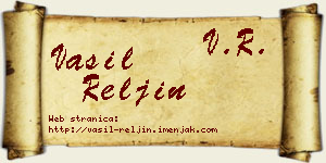 Vasil Reljin vizit kartica